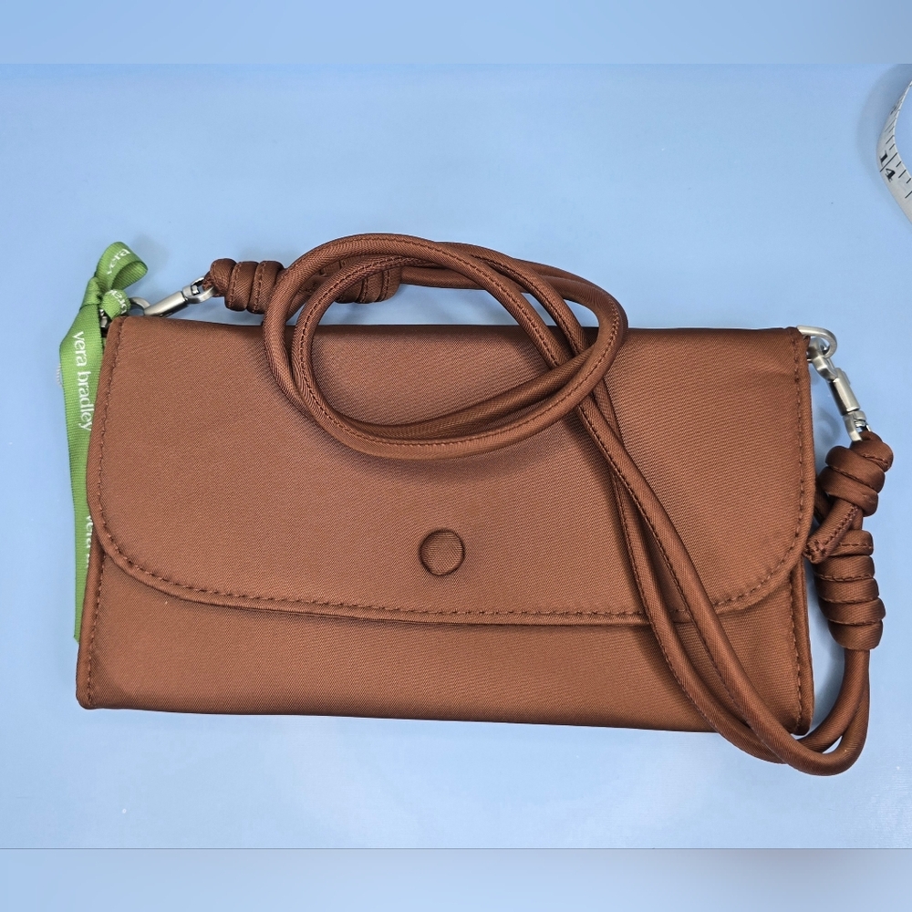 Vera Bradley Brown Wildwood Wallet Crossbody